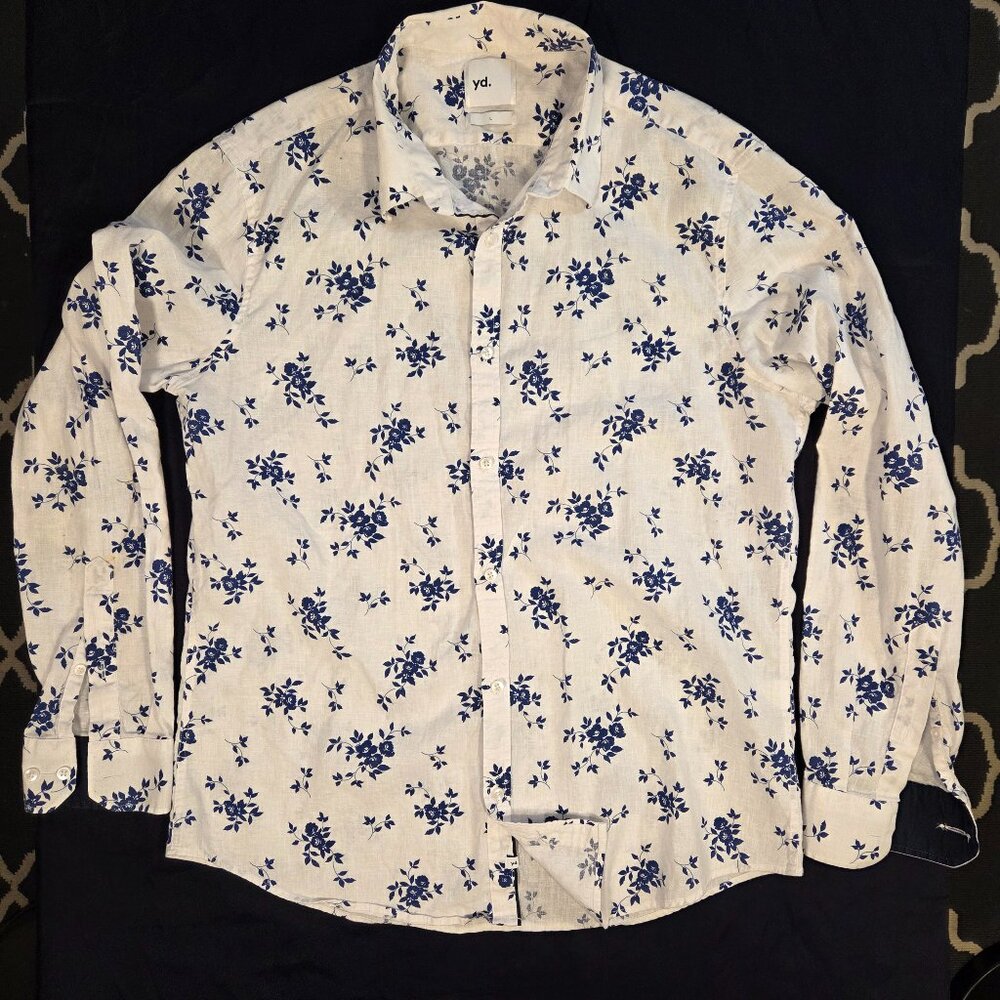 yd. Men's Linen/Cotton Button Down Shirt
